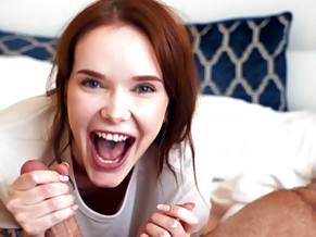 Redhead Chloe Foxxe is sucking cock in POV